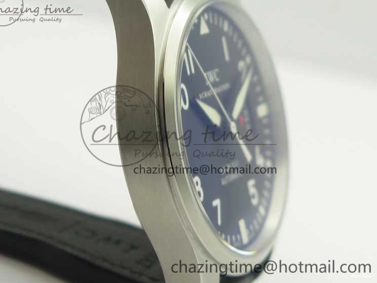 MIROTIME 0718 Supportive Mark XVII IW326501 MKS 1:1 Best Edition Black Dial On Black Leather Strap MIYOTA 9015 V 7208